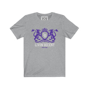 Unisex Jersey Short Sleeve Regal purple/white