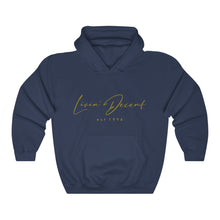 Load image into Gallery viewer, Unisex Hoodie LD signature Gold Print