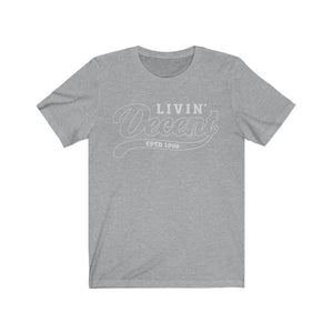 Unisex Jersey Short Sleeve Silver Outline Print