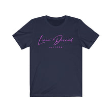Load image into Gallery viewer, Unisex Jersey Short Sleeve Tee LD signature Hot Pink Print
