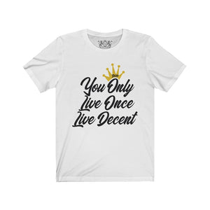 Unisex Jersey Short Sleeve YOLO w/black print