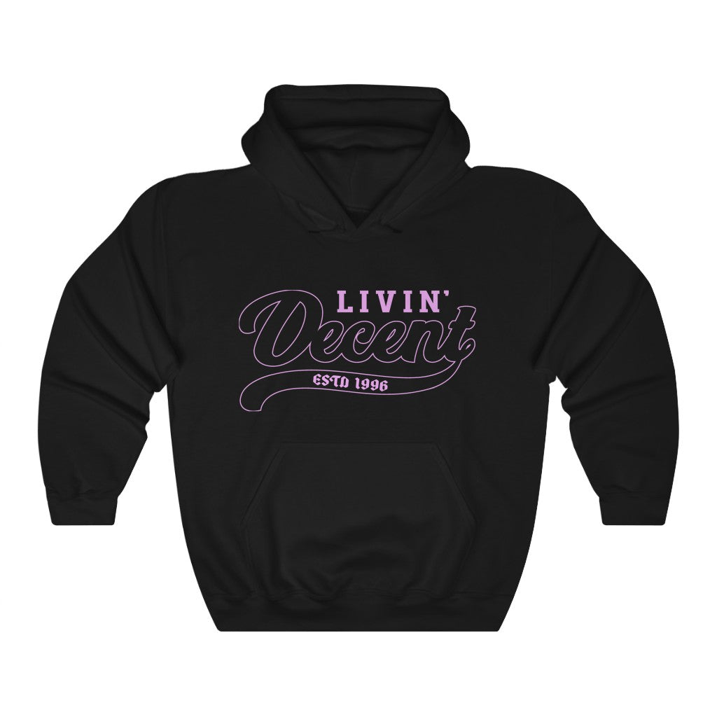 Unisex Hoodie Pink Outline Print