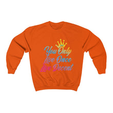 Load image into Gallery viewer, Unisex Crewneck Sweatshirt YOLO w/Gradient Print