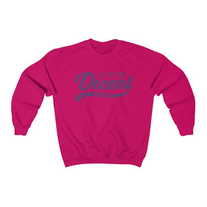 Unisex Crewneck Sweatshirt w/Hot Pink Print