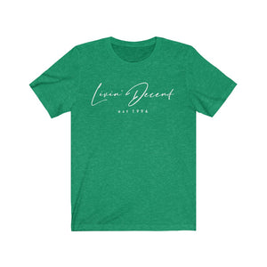 Unisex Jersey Short Sleeve Tee LD signature White Print