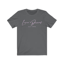 Load image into Gallery viewer, Unisex Jersey Short Sleeve Tee LD signature Pink Print