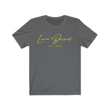 Load image into Gallery viewer, Unisex Jersey Short Sleeve Tee LD signature Yellow Print