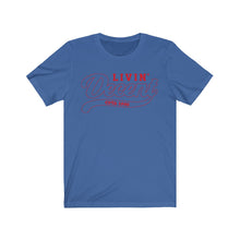 Load image into Gallery viewer, Unisex Jersey Short Sleeve Red Outline Print