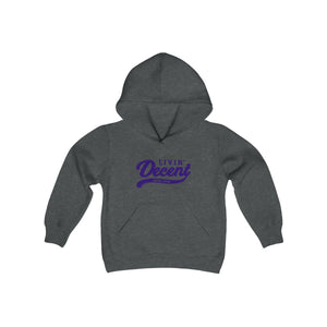 Youth Hoodie Purple Print