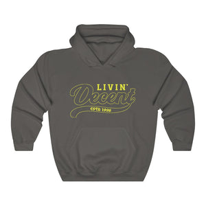 Unisex Hoodie Yellow Outline Print