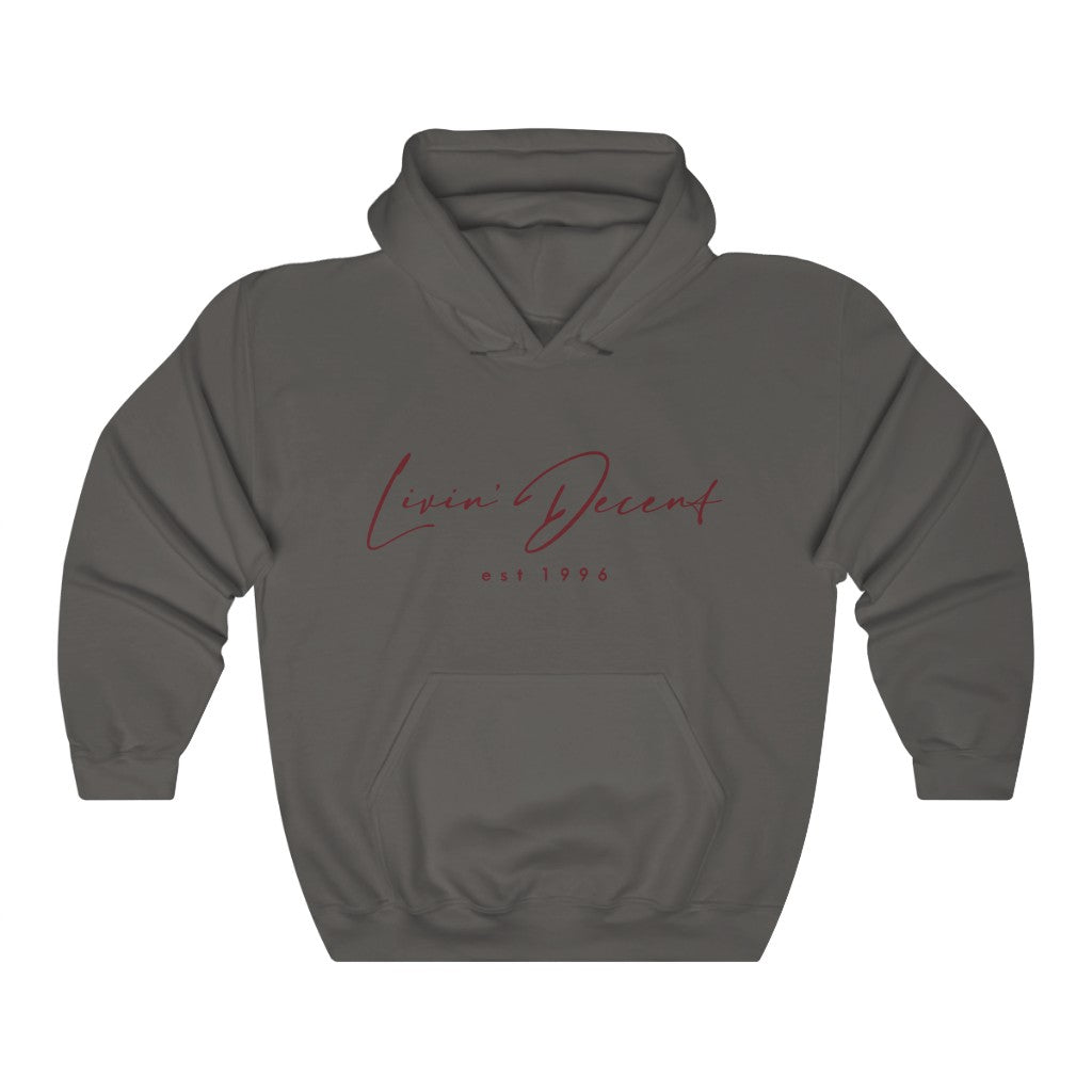 Unisex Hoodie LD signature Maroon Print