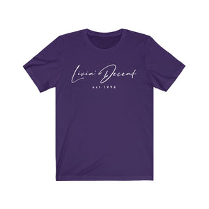 Unisex Jersey Short Sleeve Tee LD signature White Print