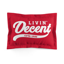 Load image into Gallery viewer, Pillow Sham Red w/ White Print