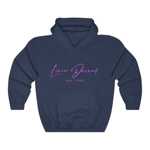 Unisex Hoodie LD signature Hot Pink Print