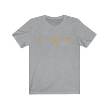 Load image into Gallery viewer, Unisex Jersey Short Sleeve Tee LD signature Orange Print
