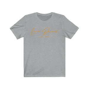 Unisex Jersey Short Sleeve Tee LD signature Orange Print