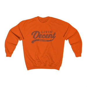 Unisex Crewneck Sweatshirt w/Orange Print