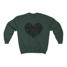 Load image into Gallery viewer, Unisex Crewneck Sweatshirt I Love Livin&#39; w/Black Print