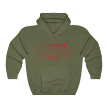 Load image into Gallery viewer, Unisex Hoodie Red Outline Print