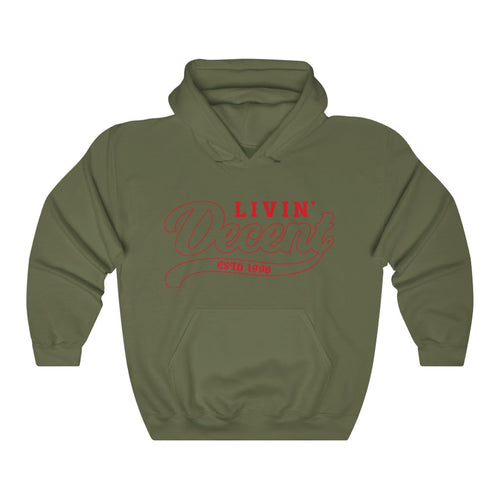 Unisex Hoodie Red Outline Print