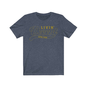 Unisex Jersey Short Sleeve Gold Outline Print