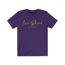 Load image into Gallery viewer, Unisex Jersey Short Sleeve Tee LD signature Yellow Print
