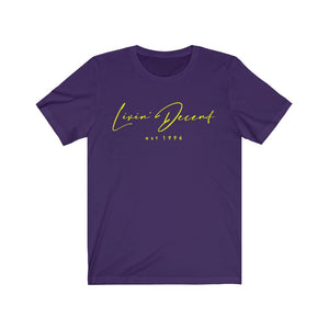 Unisex Jersey Short Sleeve Tee LD signature Yellow Print