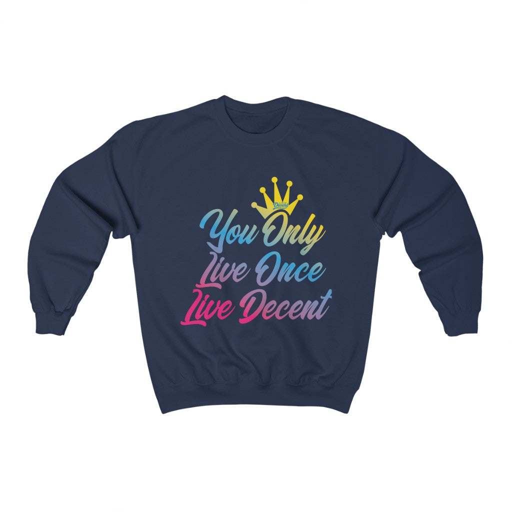 Unisex Crewneck Sweatshirt YOLO w/Gradient Print