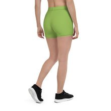 Load image into Gallery viewer, Ladies biker Shorts neon green w/ white print