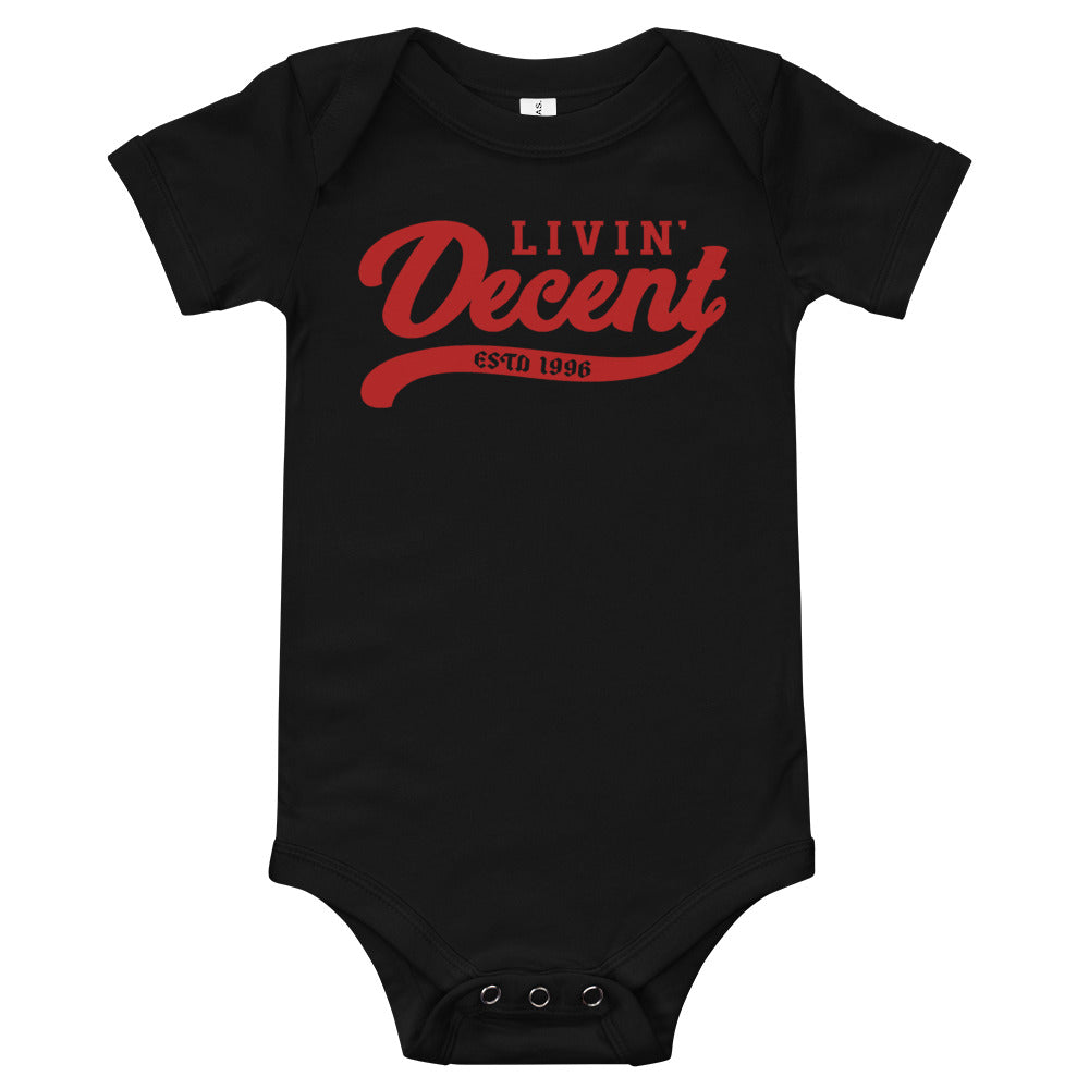 Onsie w/ red print