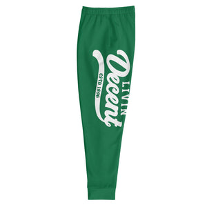 Joggers green w/ white print