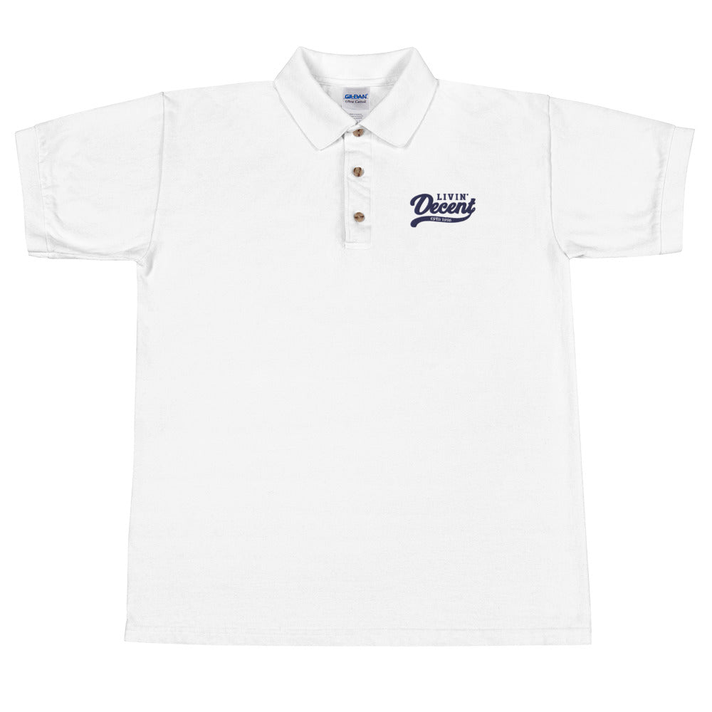 Polo Shirt w/ purple embroidery