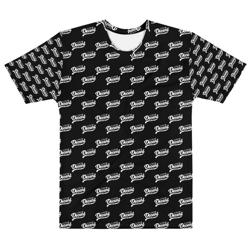 All over T-shirt Black w/ White Print