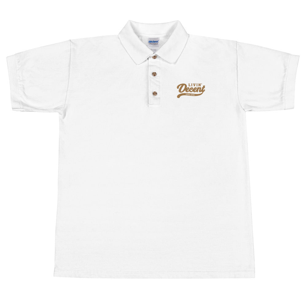 Polo Shirt w/ gold embroidery