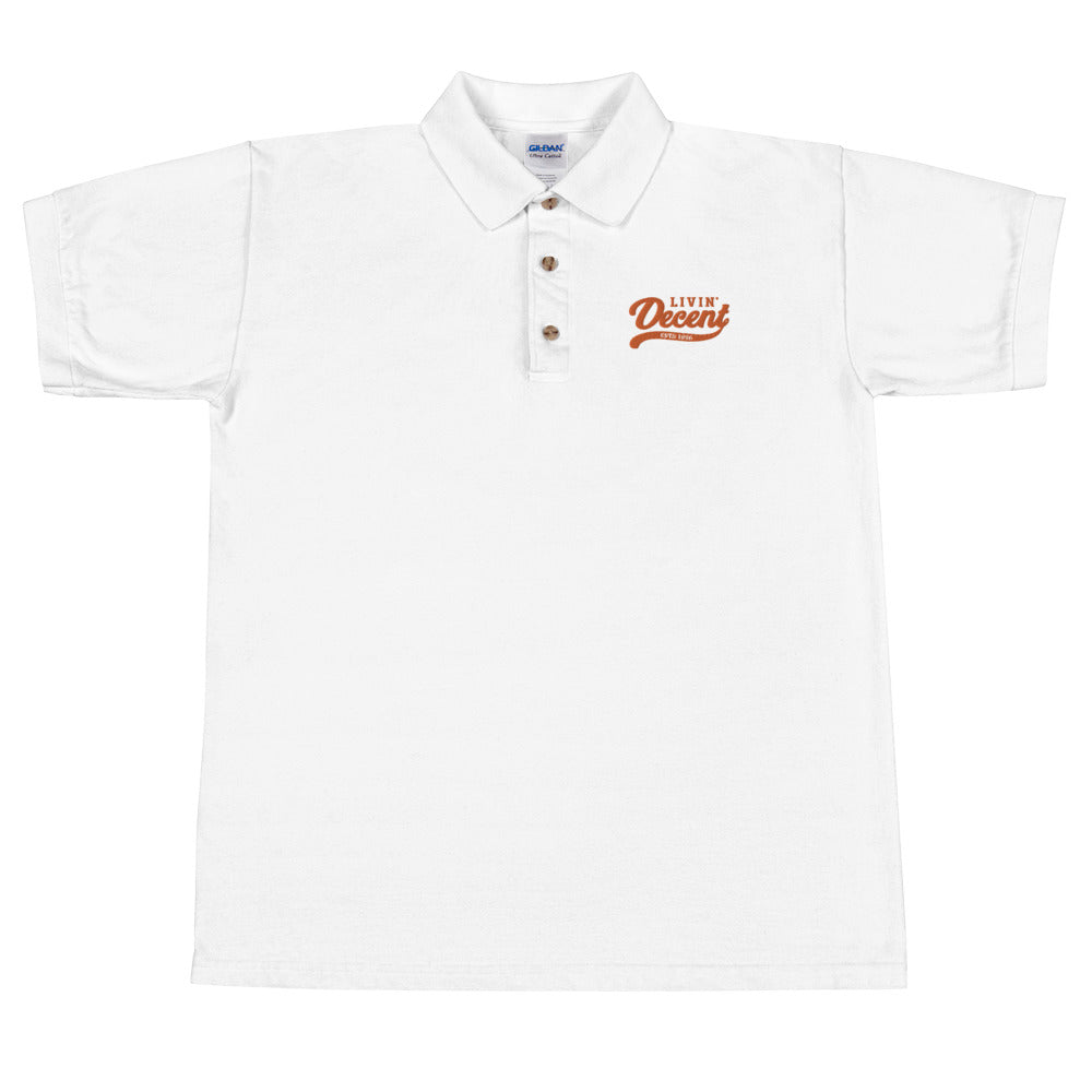 Polo Shirt w/ orange embroidery