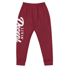 Load image into Gallery viewer, Joggers burgundy w/ white print