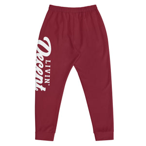 Joggers burgundy w/ white print