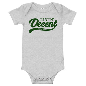 Onsie w/ green print