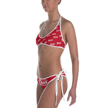 Load image into Gallery viewer, Bikini 2 piece red w/ white print