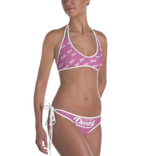 Load image into Gallery viewer, Bikini 2 piece pink w/ white print