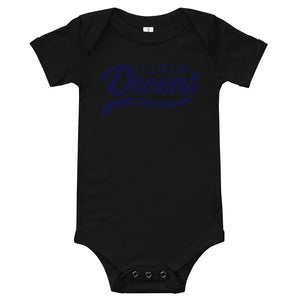 Onsie w/ navy print