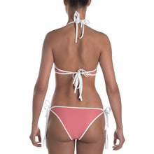 Load image into Gallery viewer, Bikini 2 piece coral w/ white print