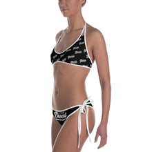 Load image into Gallery viewer, Bikini 2 piece black w/ white print