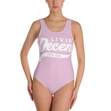 Load image into Gallery viewer, One-Piece Swimsuit light pink w/ white print