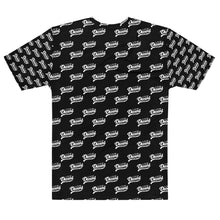 Load image into Gallery viewer, All over T-shirt Black w/ White Print