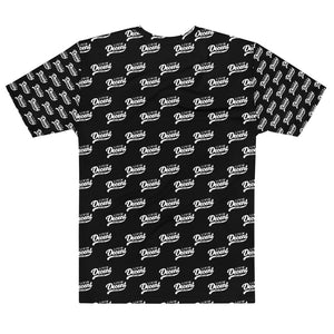 All over T-shirt Black w/ White Print