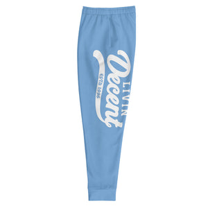 Joggers sky blue w/ white print