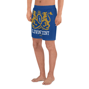 Shorts royal w/ regal print