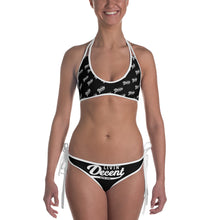 Load image into Gallery viewer, Bikini 2 piece black w/ white print