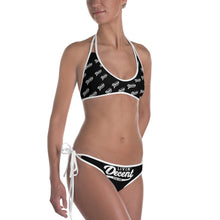 Load image into Gallery viewer, Bikini 2 piece black w/ white print